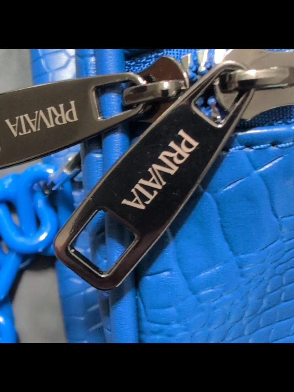 Royal Blue Croc-Embossed Women’s Tote